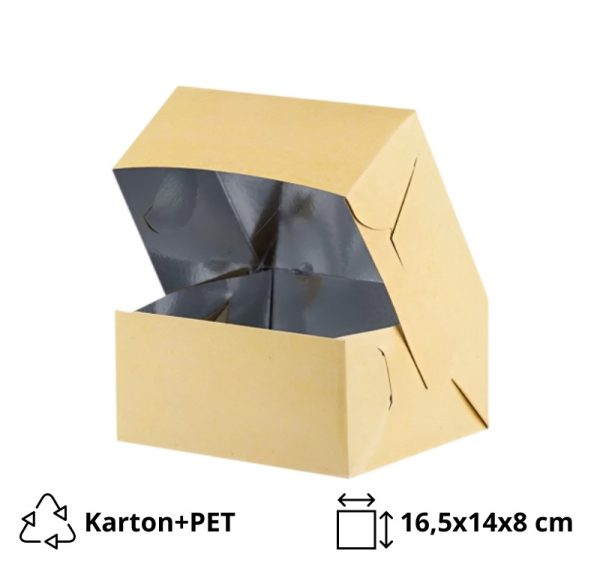 Papirnata škatla 16,5х14х8 cm kraft [12 kos/pak]