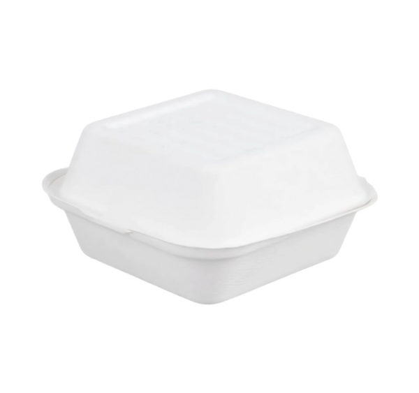 Burger embalaža PULP ECO 150x150x78 mm bela 50 kos