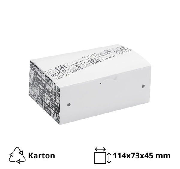 Papirnata posoda 114x73x45 mm, Black&White 50 kos