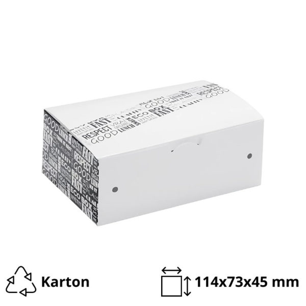 Papirnata posoda 114x73x45 mm, Black&White 50 kos