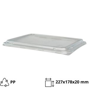 Pokrov za posodico PP 227×178 mm prozoren 50 kos