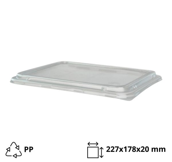 Pokrov za posodico PP 227×178 mm prozoren 50 kos