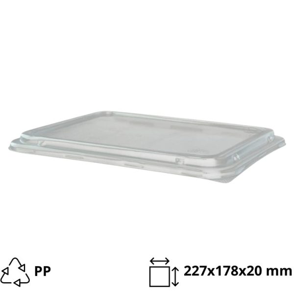 Pokrov za posodico PP 227×178 mm prozoren 50 kos