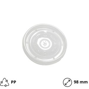 Pokrov PP za papirnato posodico 500 ml d=98 mm [10 kos/pak]