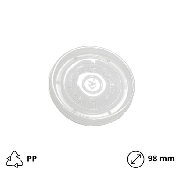Pokrov PP za papirnato posodico 500 ml d=98 mm [10 kos/pak]
