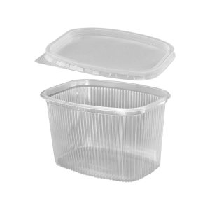 Posodica PP 750 ml 139x102x90mm prozorna, s pokrovom, 50 kos (komplet)