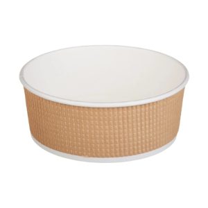 Papirnata posoda Tambien ECO 1090 ml d=166 mm h=65 mm kraft, pikčasta , brez pokrova [25 kos/pak]