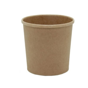 Papirnata posoda Tambien ECO 340 ml d=90 mm h=85 mm kraft, brez pokrova [25 kos/pak]