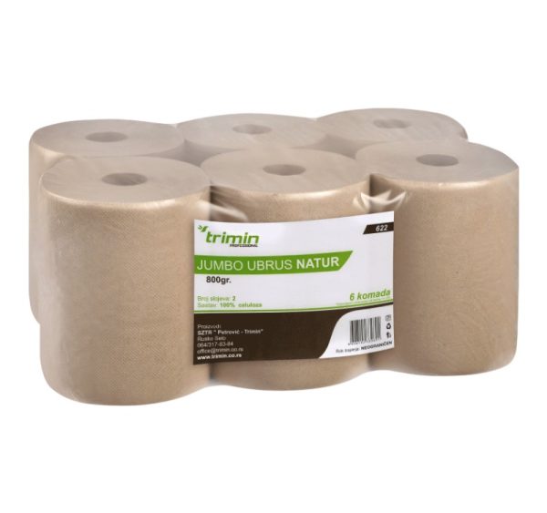 Papirnate brisače v roli 2 sl 115 m Natur [6 kos/pak]
