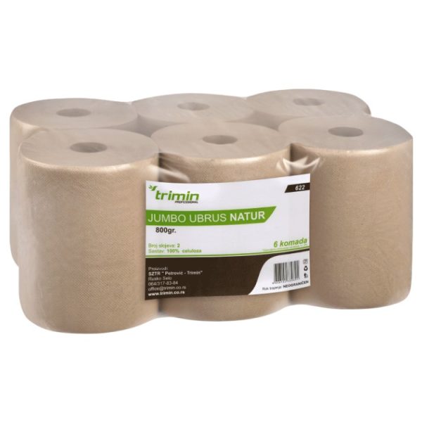 Papirnate brisače v roli 2 sl 115 m Natur [6 kos/pak]