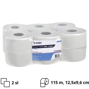 Toaletni papir v roli 2 sl 115 m bele [12 kos/pak]