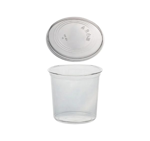 Posodica PET 500ml DELI d=117mm, h=75mm prozorna, s pokrovom, 50 kos (komplet)