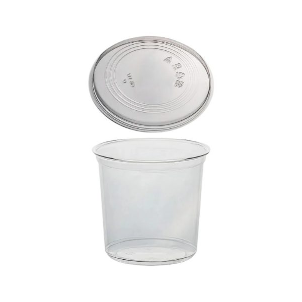 Posodica PET 500ml DELI d=117mm, h=75mm prozorna, s pokrovom, 50 kos (komplet)