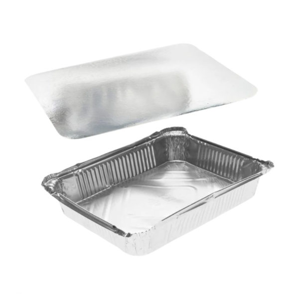 Alu posodica s pokrovom 3180 ml 322x255x51 mm 100 kos