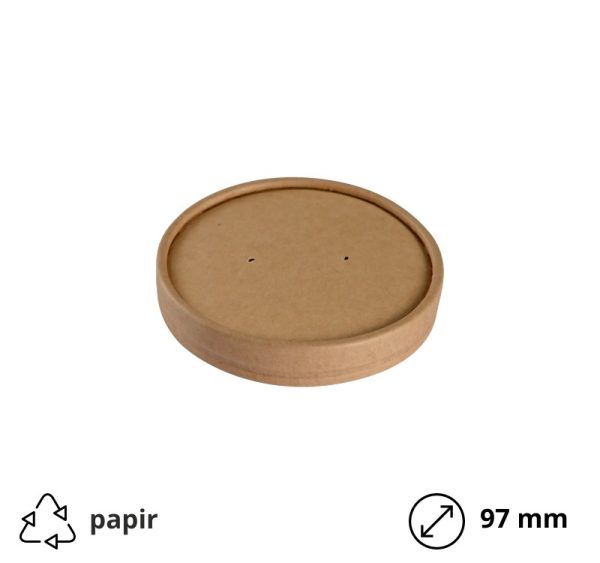 Papirnat pokrov d=97 mm (240ml) kraft 25 kos