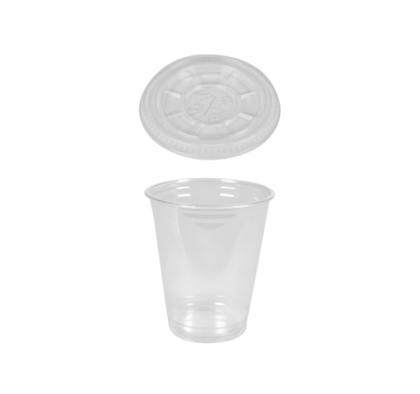 Kozarec rPet 350 ml prozoren s pokorovom d=93mm 50 kos (komplet)