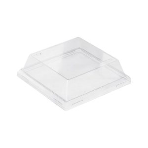 Pokrov za posodo One Click 130×130 mm, h=40mm prozoren 50 kos