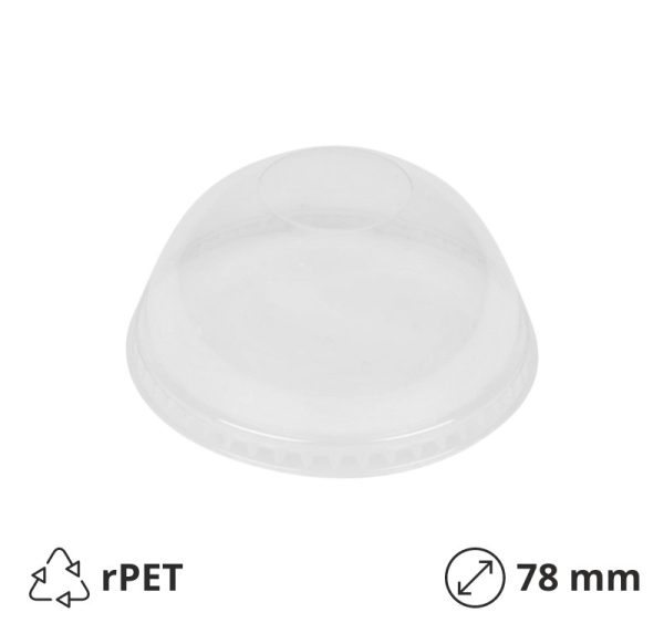 Pokrov kupola brez luknje rPET d=78 mm 50 kos