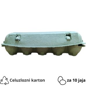 Embalaža za 10 jajc celulozni karton, siva [120 kos/pak]