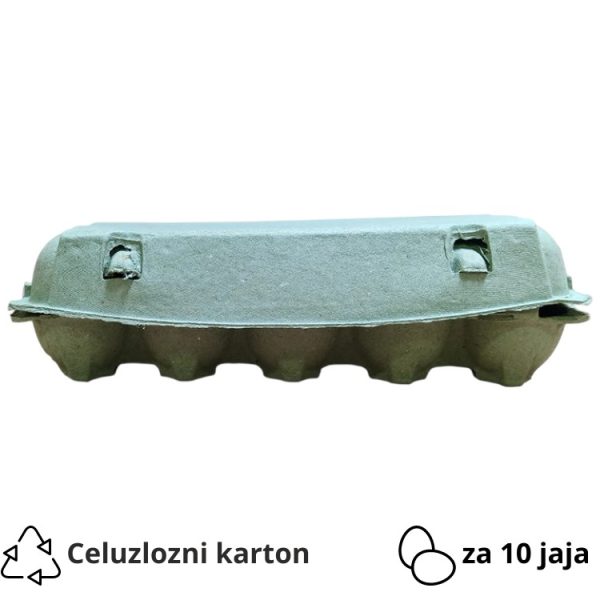 Embalaža za 10 jajc celulozni karton, siva [120 kos/pak]