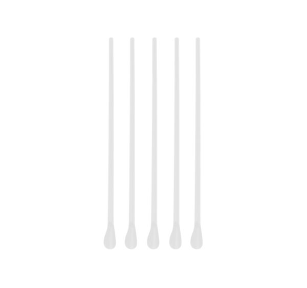 Slamice plastične z žličko l=210 mm d=8 mm prozoren 250 kos/pak [5 kos/pak]