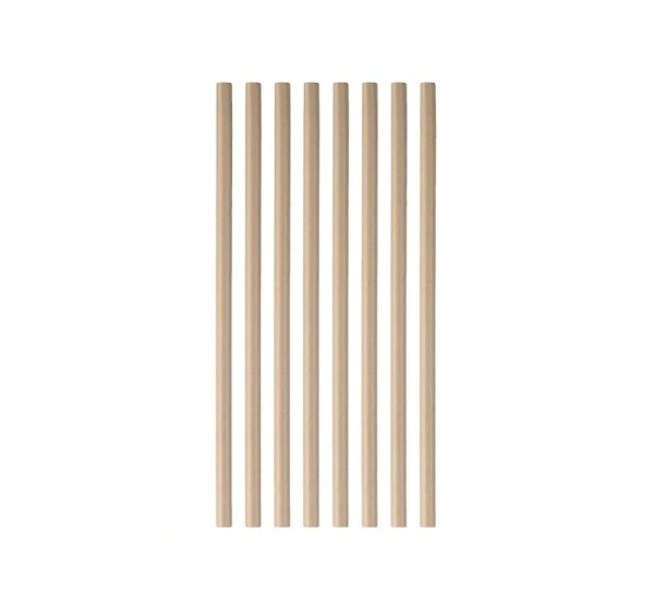 Slamice papirnate d=8mm h=210mm KRAFT 500 kos/pak