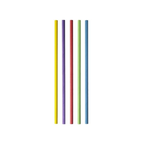 Slamice papirnate d=8mm h=21mm MIX 5 colors ravne 500 kos/pak