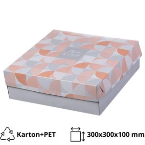 Škatla s pokrovom za sladice 30x30x10 cm SWEET&FRESH [7 kos/pak]