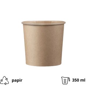 Papirnata posoda 350 ml d=90 mm h=85 mm kraft 50 kos
