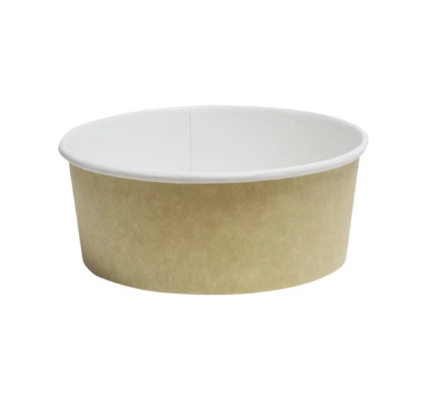 Papirnata posoda 750 ml d=146 mm h=65 mm kraft , brez pokrova [50 kos/pak]