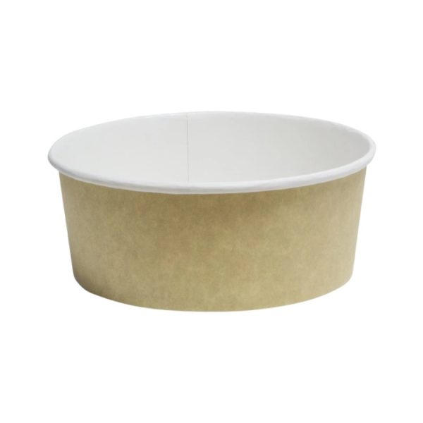 Papirnata posoda 750 ml d=146 mm h=65 mm kraft , brez pokrova [50 kos/pak]
