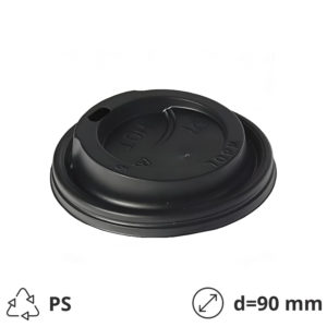 Pokrov z luknjo PS d=90 mm črn 100 kos