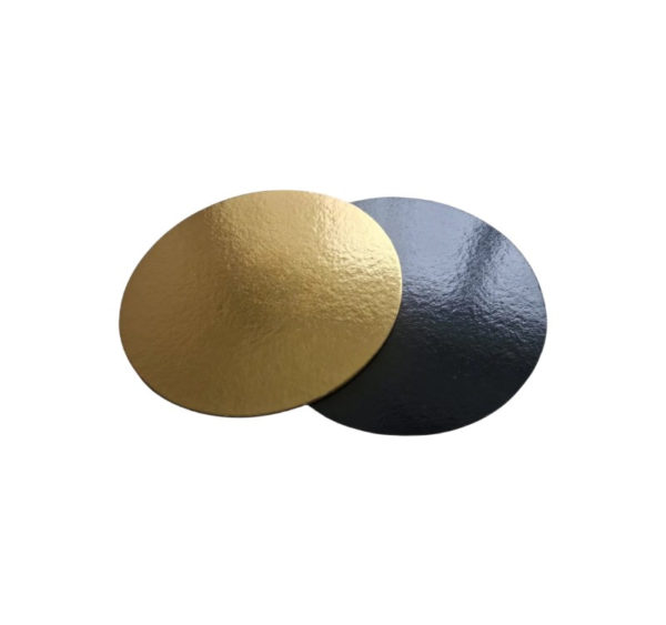 Podstavek okrogli za torto kartonasti d=160 mm zlato/srebro [10 kos/pak]