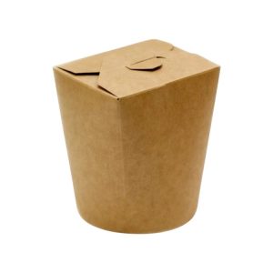 Papirnata posoda WOK 600 ml d=95/100 mm (spodaj/zgoraj), h=95 kraft/kraft 50 kos