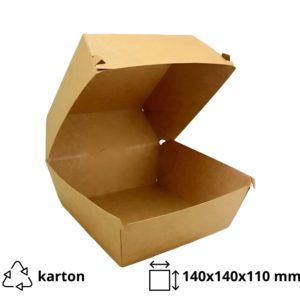 Burger embalaža 140х140х105 mm kraft 50 kos