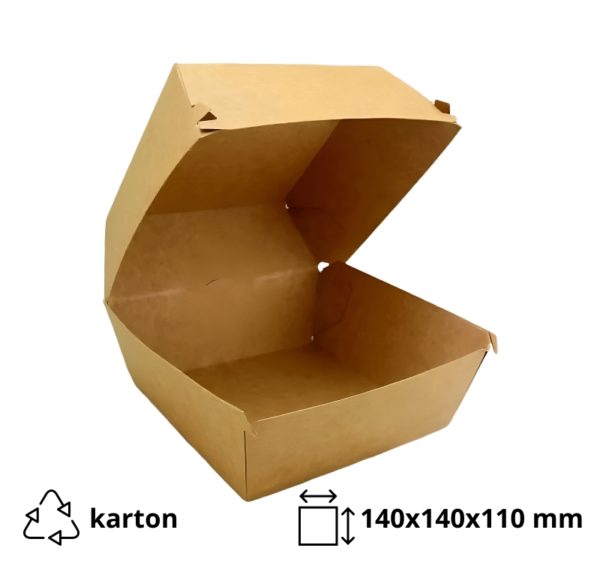 Burger embalaža 140х140х105 mm kraft 100 kos