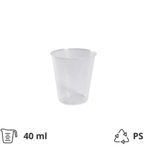 Kozarec 40 ml prozoren 20 kos