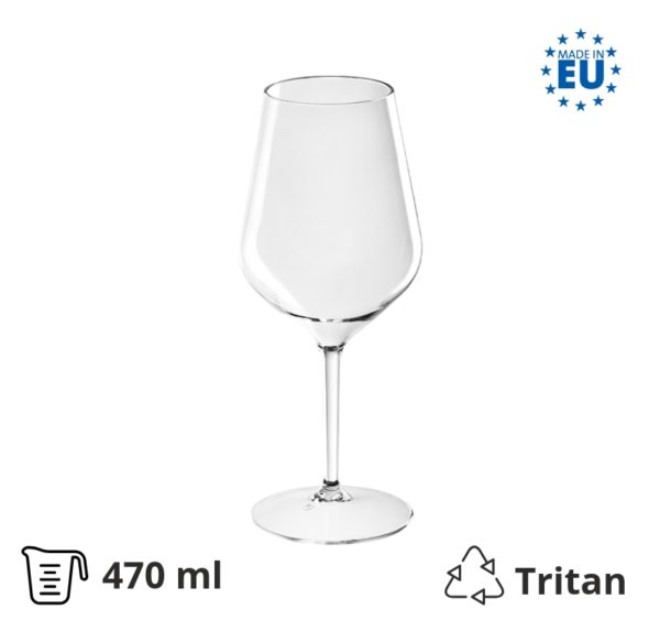 Kozarci trdi pralni za vino 470 ml 6 kos