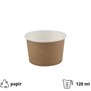 Lončki za sladoled 120 ml kraft 50 kos