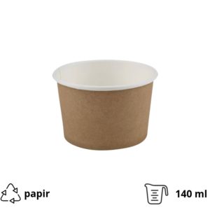 Lončki za sladoled 140 ml kraft 50 kos