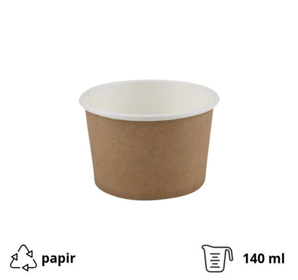 Lončki za sladoled 140 ml kraft 50 kos