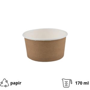 Lončki za sladoled 170 ml kraft 50 kos