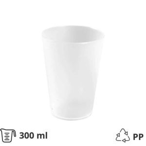 Kozarec PP 300 ml bela 12 kos