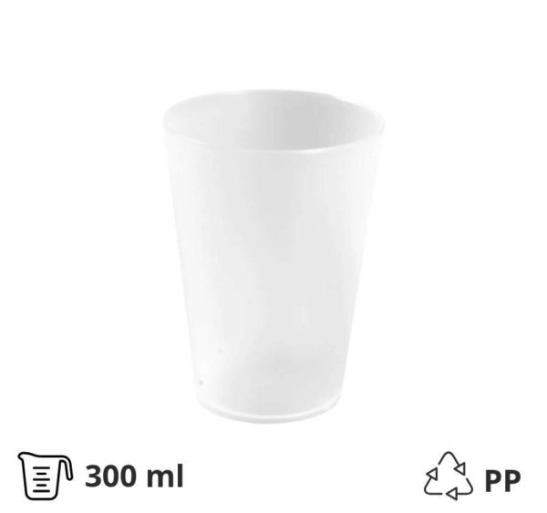 Kozarec PP 300 ml bela 12 kos