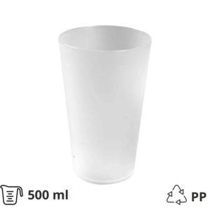 Kozarec PP 500 ml bela 12 kos