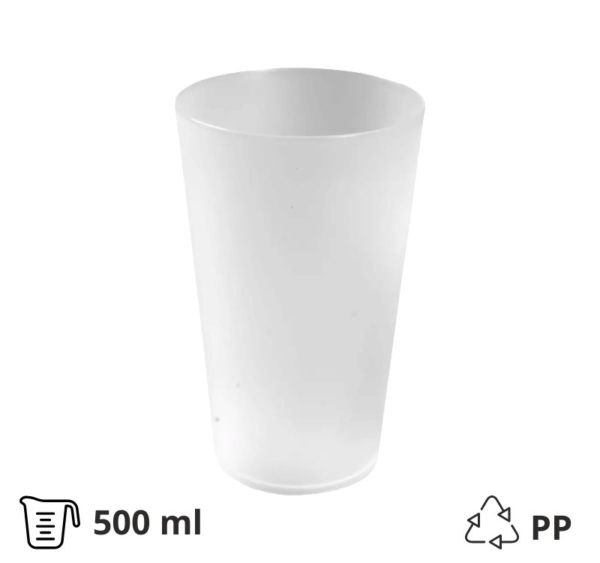 Kozarec PP 500 ml bela 12 kos