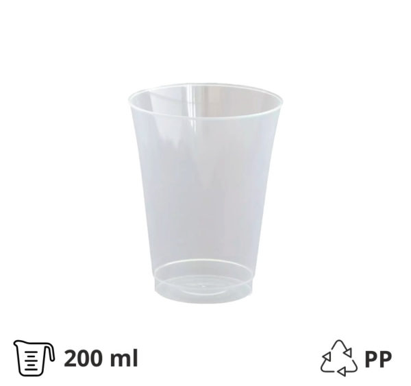 Kozarec PP 200 ml prozoren 50 kos