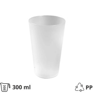Kozarec PP 300 ml prozoren 25 kos