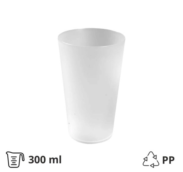 Kozarec PP 300 ml prozoren 25 kos