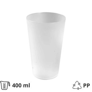 Kozarec PP 400 ml prozoren 25 kos